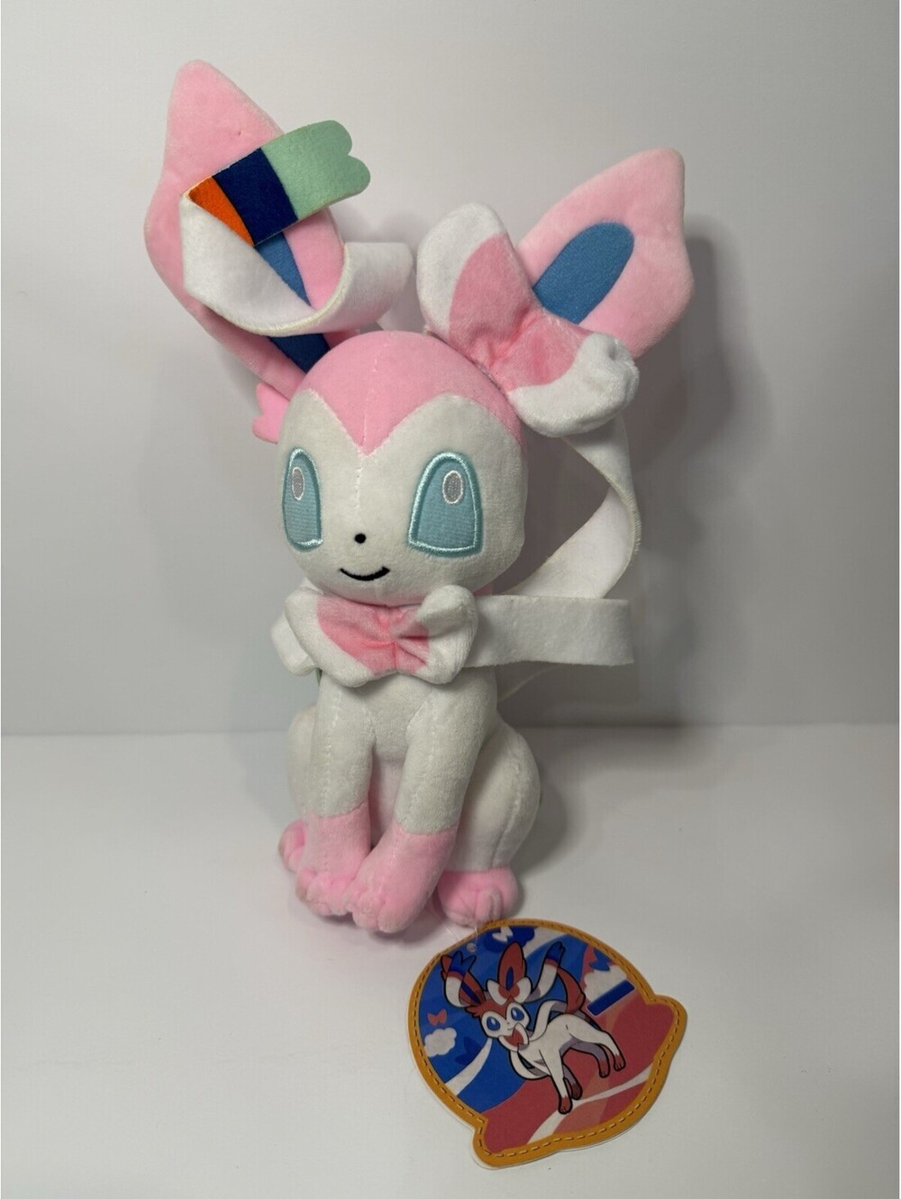 TOMY Pokemon Plush: Sylveon 2018 9.5” NWT Pink White Stuffed Animal Japan